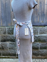 Image 2 of Adult canvas half apron, mushroom pattern