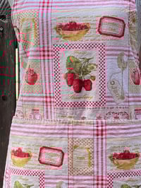 Image 3 of Adult canvas full apron, strawberry jam