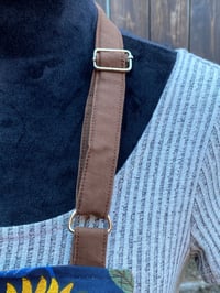 Image 4 of Adult canvas full apron, sunflowers