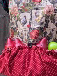 Image 3 of Adult cross back harvest and garden apron, roses