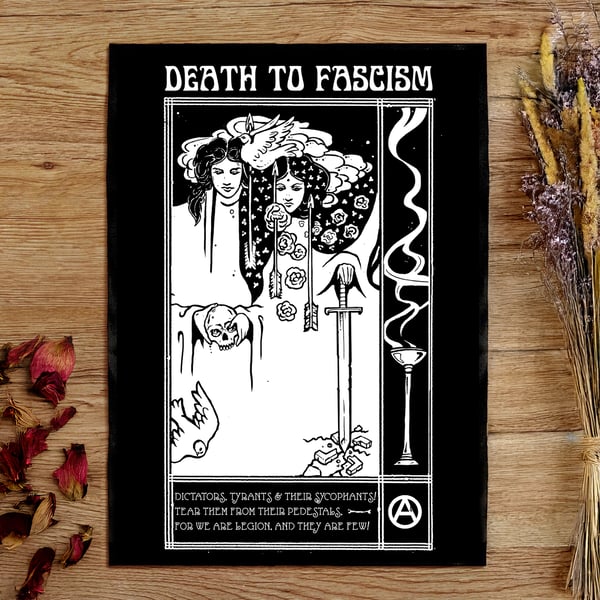 Image of "Death to fascism" back patch