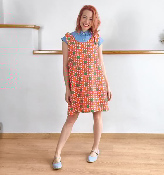 Image of Vestido Lazadas 'Frutas y Vichy'