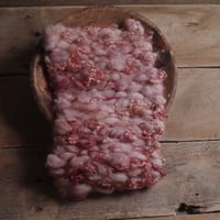 light red rust/ muave woven layer