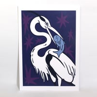 Print « Héron » -  Format A4