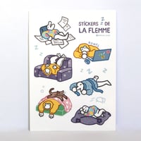 Image 1 of Planche de stickers "Flemme"