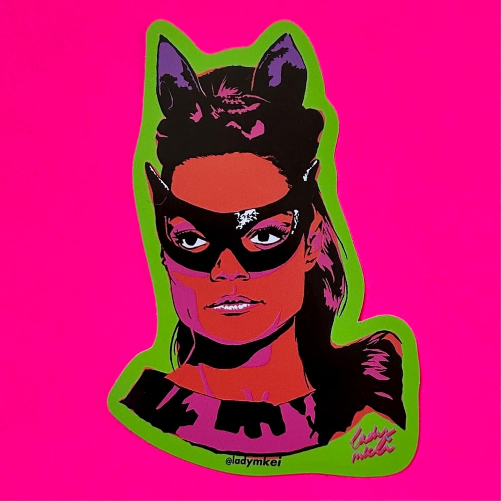 Image of Eartha Kitt Catwoman sticker