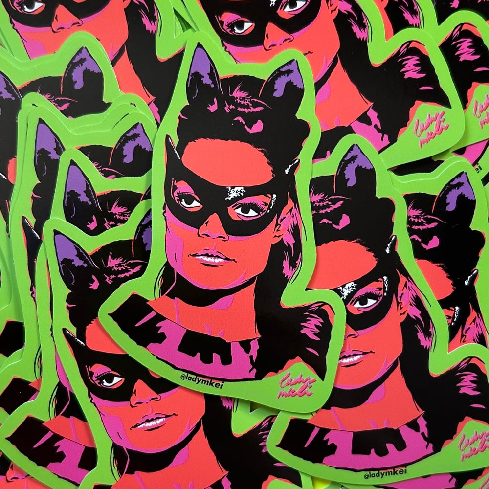 Image of Eartha Kitt Catwoman sticker