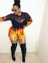 Flame Mesh Cover Up