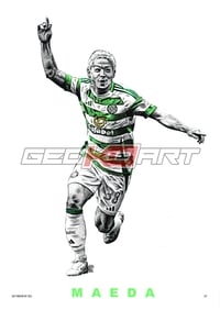 DAIZEN MAEDA STIPPLE CELTIC FC PRINT