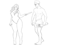 Image 6 of B&W Sketch Character Commission