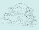 Image 1 of B&W Scene Sketch/ Coloring Page Commission