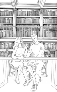 Image 23 of B&W Scene Sketch/ Coloring Page Commission