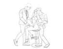 Image 20 of B&W Scene Sketch/ Coloring Page Commission