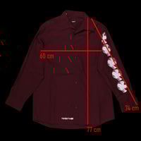 Image 2 of Fan shirt - satin Burgundy