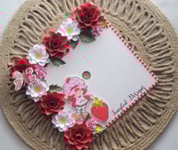 Image 1 of Strawberry Graduation cap topper and lei