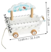 Image 6 of Isabella Wooden Ice Cream Truck - White