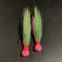 Image 1 of Neon Watermelon Bucktail (2pk)