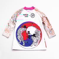 Image 2 of courtneycourtney x 1587 size 18m baby child longsleeved tiger tropical paisley tunic dress