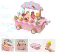 Image 4 of Isabella Wooden Ice Cream Truck - Pink