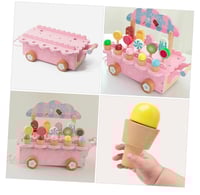 Image 5 of Isabella Wooden Ice Cream Truck - Pink