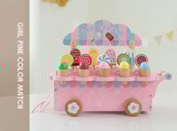 Image 11 of Isabella Wooden Ice Cream Truck - Pink