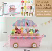 Image 12 of Isabella Wooden Ice Cream Truck - Pink