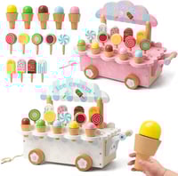 Image 8 of Isabella Wooden Ice Cream Truck - Pink