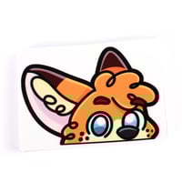 Image 1 of Peeking Fox Window Peeker Transfer Sticker