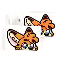 Image 2 of Peeking Fox Window Peeker Transfer Sticker