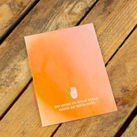 Sacral Chakra Postcard ~ Do What Feels Good To Your Soul 