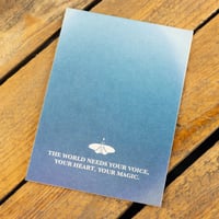 Throat Chakra Postcard ~ The World Needs Your Voice Card