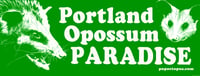 Portland Opossum Paradise 3x8 Vinyl Sticker