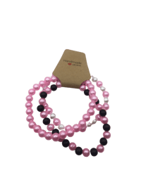 Image 4 of Pink & Black Pearl Bracelets