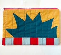 Image 1 of Spark Pouch large- yellow and teal