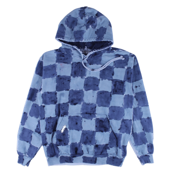 Image of blue checker hoodie