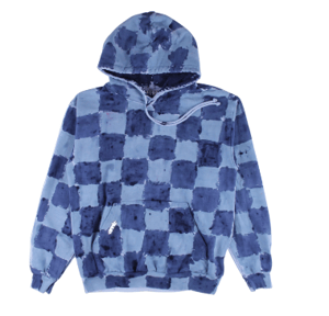 Image of blue checker hoodie