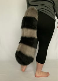 Image 5 of Custom Color Striped Raccoon or Red Panda Tail