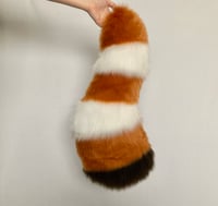 Image 6 of Custom Color Striped Raccoon or Red Panda Tail