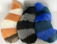Image 7 of Custom Color Striped Raccoon or Red Panda Tail