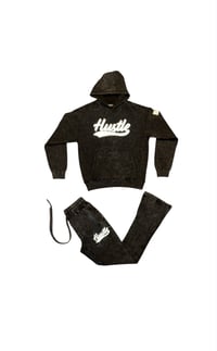 Image of Hustle Allstar Stacked Suit (Charcoal/Reflective Sky Blue) 