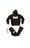 Image of Hustle Allstar Stacked Suit (Charcoal/Reflective Sky Blue) 