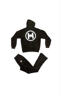 Image of Hustle Allstar Stacked Suit (Charcoal/Reflective Sky Blue) 