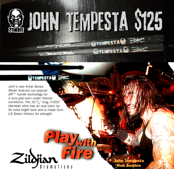 Image of The Original John Tempesta Signature Sticks - Signed