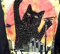 Image 3 of Catzilla T shirt, custom rhinestone cat