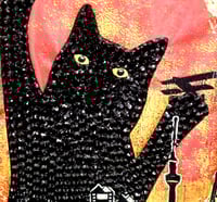 Image 13 of Catzilla T shirt, custom rhinestone cat