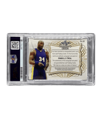 Image 2 of 2021 Leaf Trinity #PA-SO1 Shaquille O'Neal Red Patch Auto Autograph # /7 POP 1!