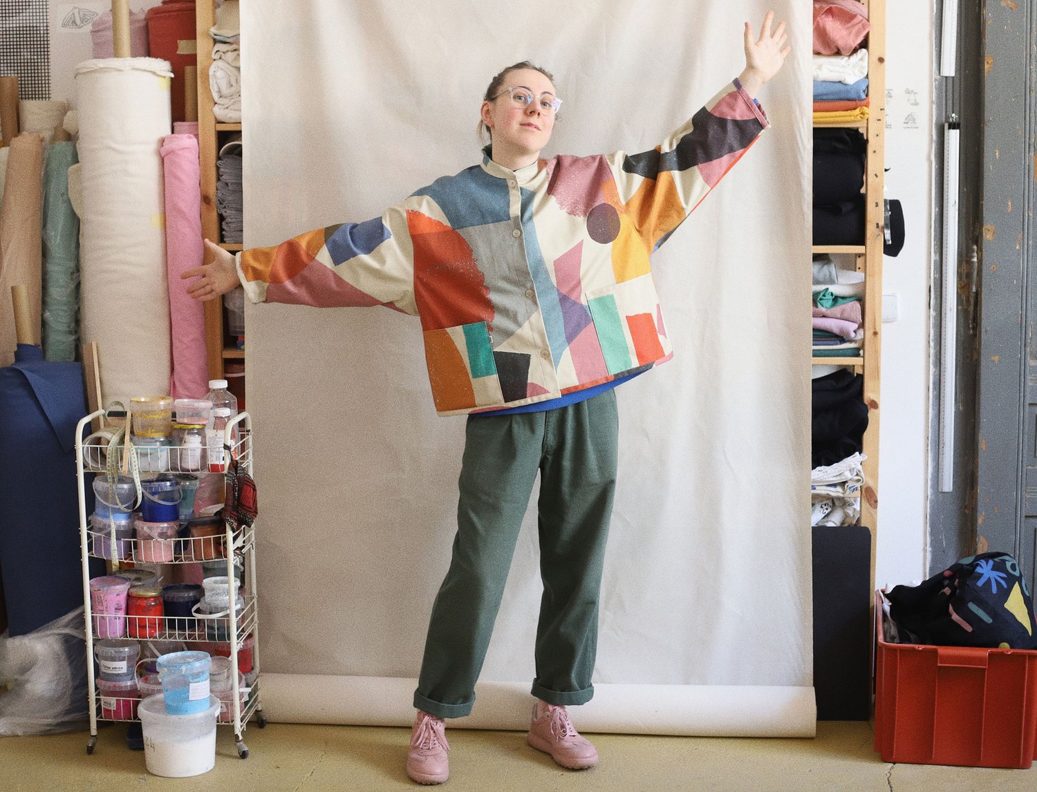 Image of COLOR SHAPES WIDE JACKET 