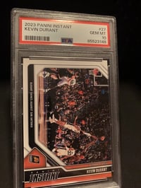 Image 1 of 2023 Panini Instant #27 Kevin Durant vs Victor Wembanyama ROOKIE /538 PSA 10