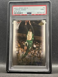 Image 1 of  2003 Upper Deck Lebron James Box Set #4 Rookie RC PSA 9 Mint FRESH SLAB