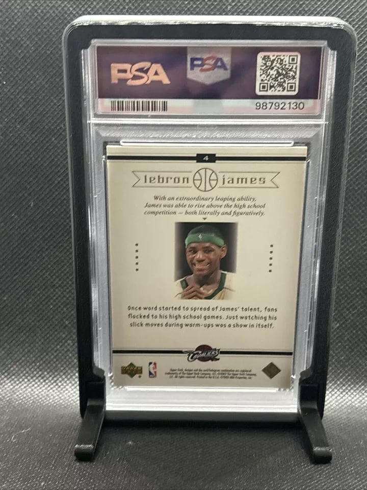 2003 Upper Deck Lebron James Box Set #4 Rookie RC PSA 9 Mint FRESH SLAB | Teel's Sports Cards, Memorabilia & Collectables 2003 Upper Deck Lebron James Box Set #4 Rookie RC PSA 9 Mint FRESH SLAB | Teel's Sports Cards, Memorabilia & Collectables